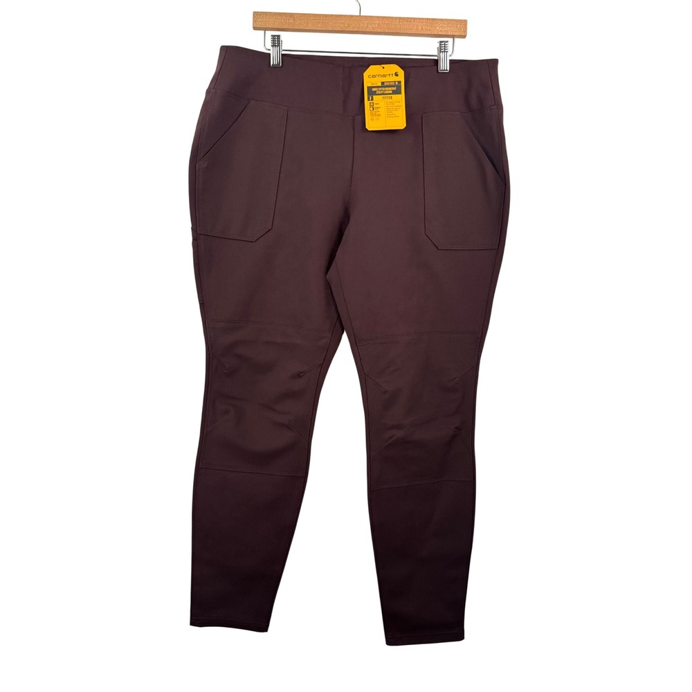 Carhartt Utility Leggings sz XL Plum Force Fitted Midweight work wear